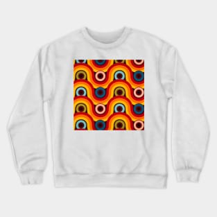 Geometric groovy pattern Crewneck Sweatshirt